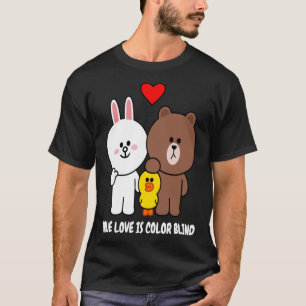 Brown Bear Cony Bunny Rabbit True Love Is Colour B T-Shirt