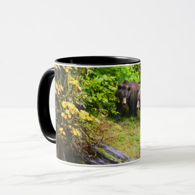 Brown Bear & Cub | Hyder, Alaska Mug (Front Left)