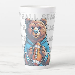 Brown Bear Custom Football Latte Mug