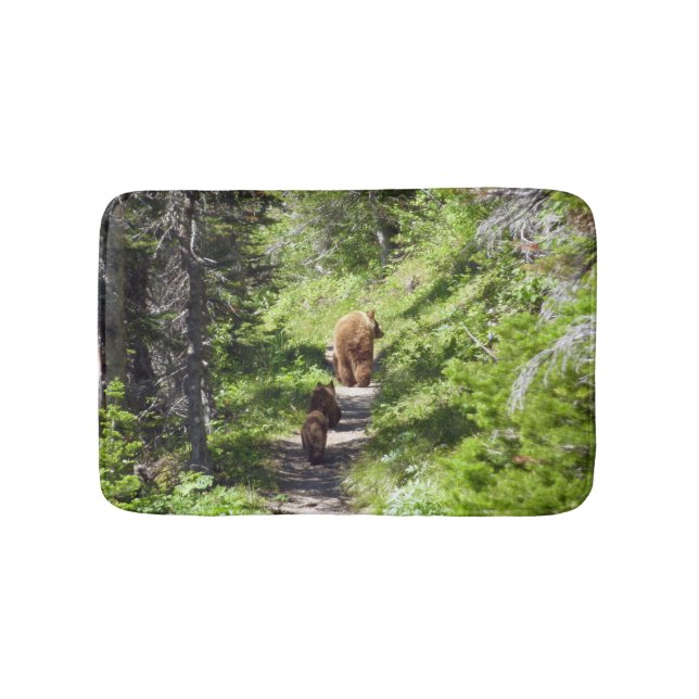 Brown Bear Family Bath Mat (Front)