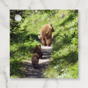 Brown Bear Family Favour Tags