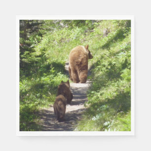 Brown Bear Family Napkin
