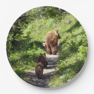 Brown Bear Family Paper Plate