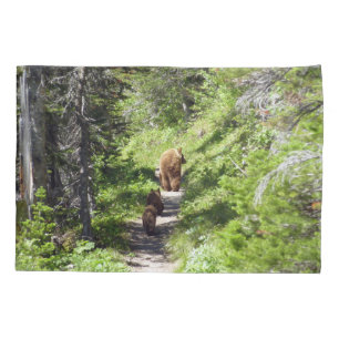 Brown Bear Family Pillowcase