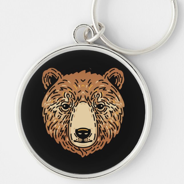 Brown Bear for Autumn Key Ring (Front)