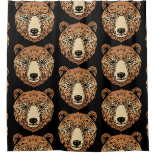 Brown Bear for Autumn Shower Curtain