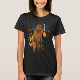 Brown Bear Forest Animal Birthday Party Animal B T-Shirt
