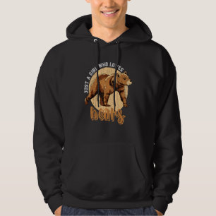 Brown Bear Girls Women Forest Animal Wildlife Bea Hoodie