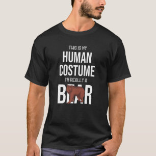 Brown Bear Human Costume Forest Animal   Bear T-Shirt