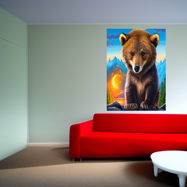 Brown bear in the forest | AI Art Poster (Creator Uploaded)