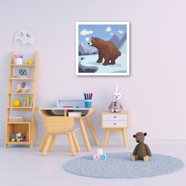 Brown bear in the mountains photo print (Creator Uploaded)