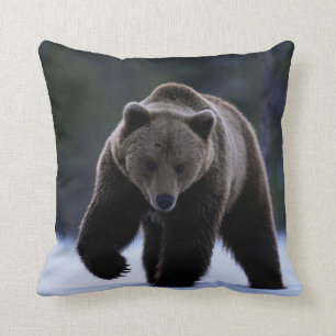BROWN BEAR IN THE SNOW PILLOW CUSHION