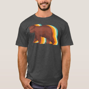 Brown Bear Lover Retro Wildlife Animal Forest Bear T-Shirt