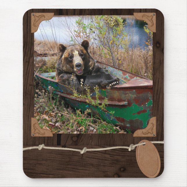 Brown Bear Mouse Pad (Front)