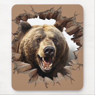 Brown Bear Mouse Pad