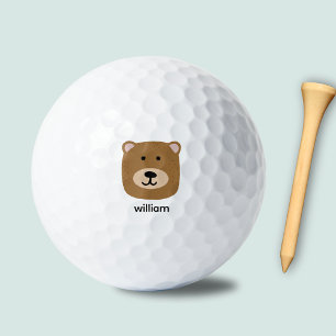 Brown Bear name Golf Balls