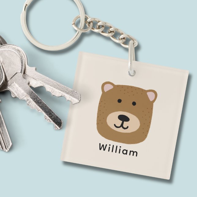 Brown Bear name Key Ring (Creator Uploaded)