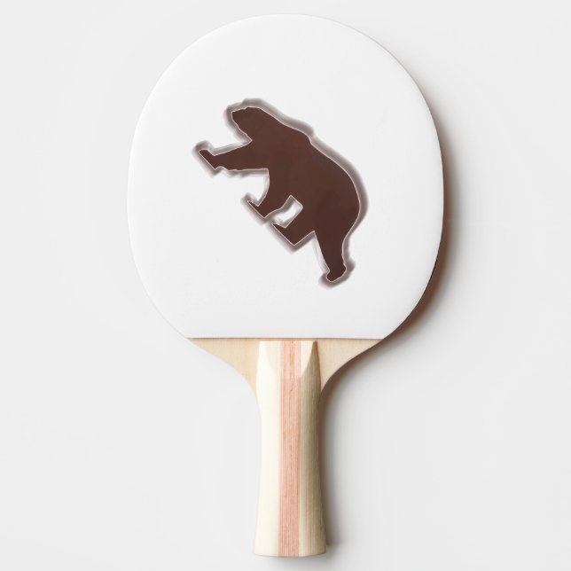 Brown Bear Ping Pong Paddle (Front)