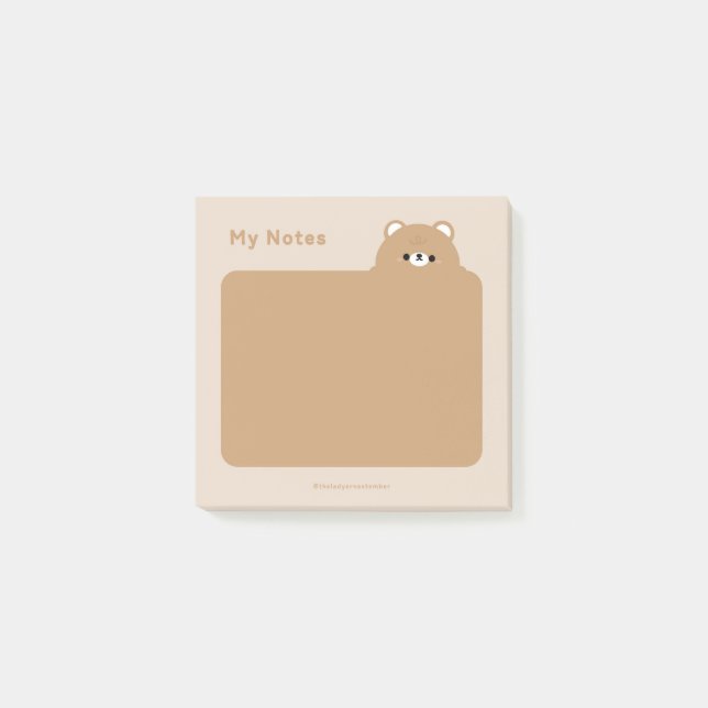 Brown Bear Post-it Notes (Front)