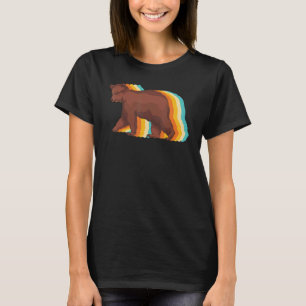 Brown Bear Retro Wildlife Animal Forest Bear T-Shirt