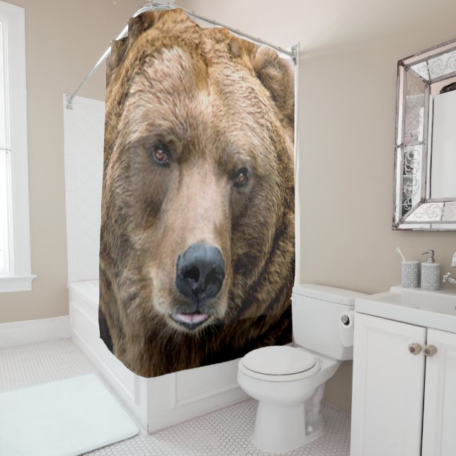 Brown Bear Shower Curtain (In Situ)