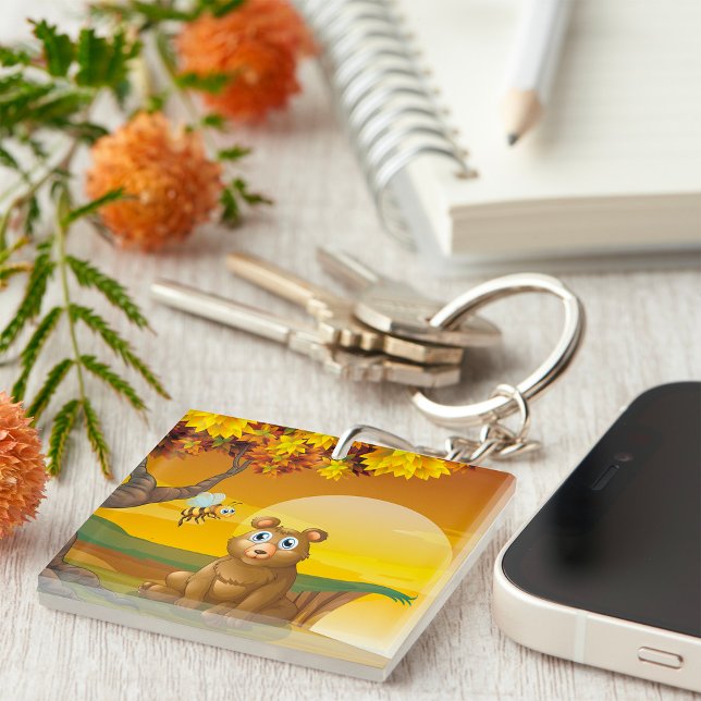 Brown Bear Sunset Key Ring (Creator Uploaded)