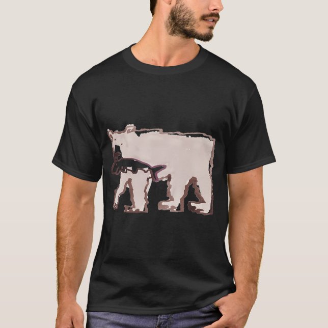 Brown Bear w/ Fish T-Shirt (Front)