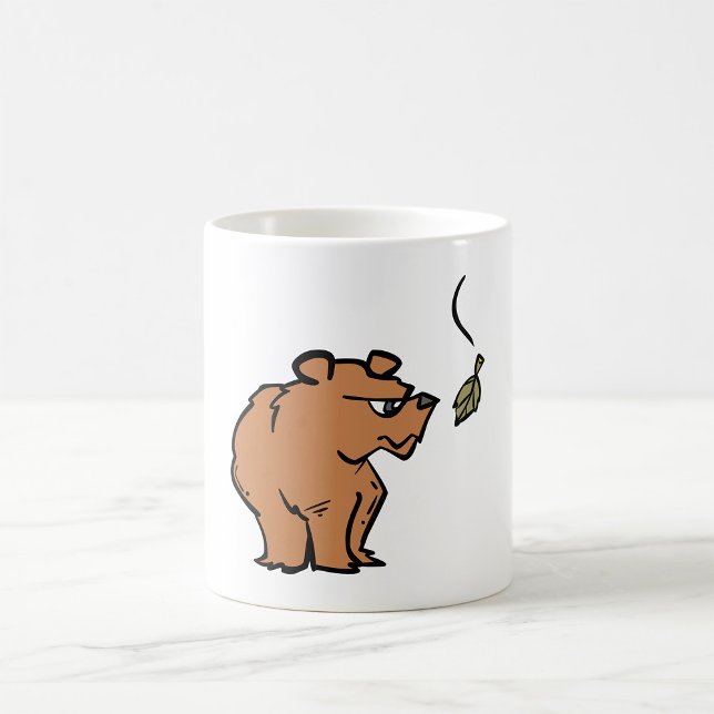 Brown Bear with Falling Autumn Leaf Cute Wildlife  Coffee Mug (Creator Uploaded)
