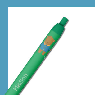 Brown Bear with Fishing Rod Kid Pen