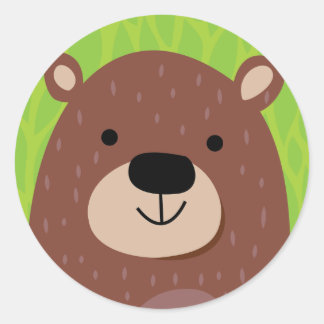 Brown Bear - Woodland Friends Classic Round Sticker