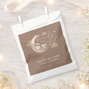 Brown Bearly Wait Moon Star Sleepy Bear Favour Bag