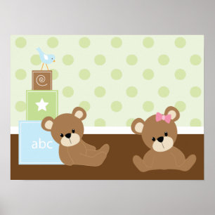 Brown Bears Kids Wall Decor