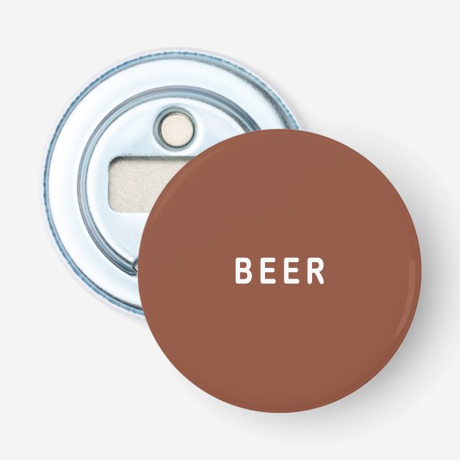 Brown Beer Bottle Opener (Front)