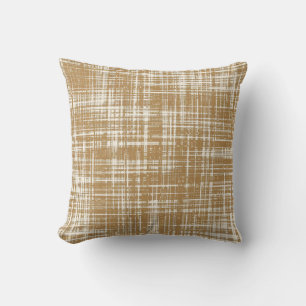 Brown Beige Abstract Modern Cushion