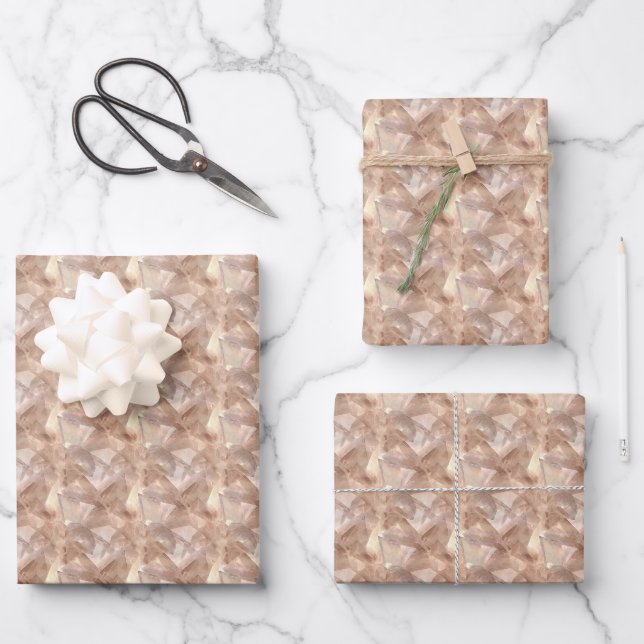Brown & Beige Abstract  Wrapping Paper Sheet (Front)