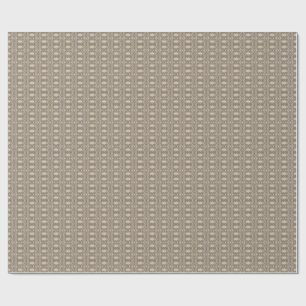 Brown, Beige and Blue Fabric. Elegant Design Wrapping Paper