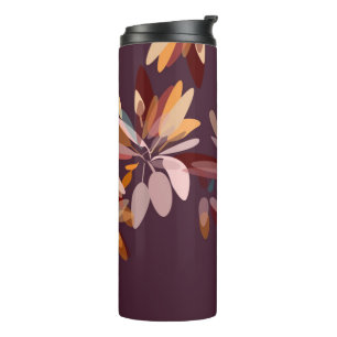 Brown, Beige and Orange Foliage Thermal Tumbler