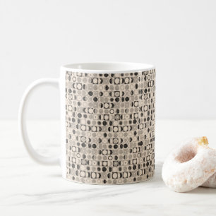 Brown Beige Black Circles Mug