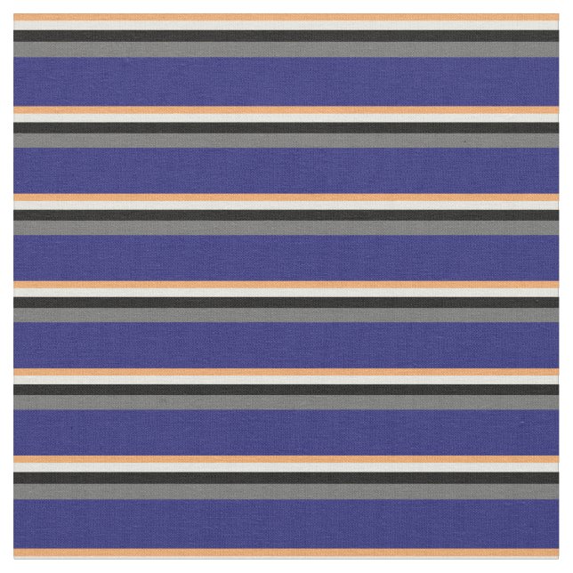 Brown, Beige, Black, Dim Grey, and Midnight Blue Fabric (Close Up)