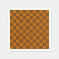 Brown Beige Chequered Block Print 