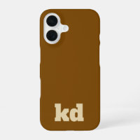 brown &beige initials monogram 