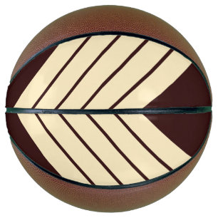 Brown Beige Striped 70s 80s Classic Retro Stripes Basketball