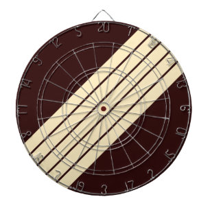 Brown Beige Striped 70s 80s Classic Retro Stripes Dartboard