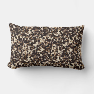 brown beige tan abstract lumbar cushion
