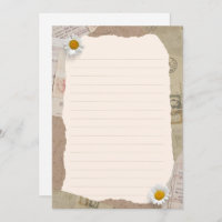 Brown Beige Vintage Scrapbook Lined Notes
