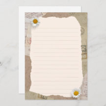Brown Beige Vintage Scrapbook Lined Notes