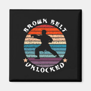 Brown Belt Level Unlocked Achievement Karate Keep Magnet
