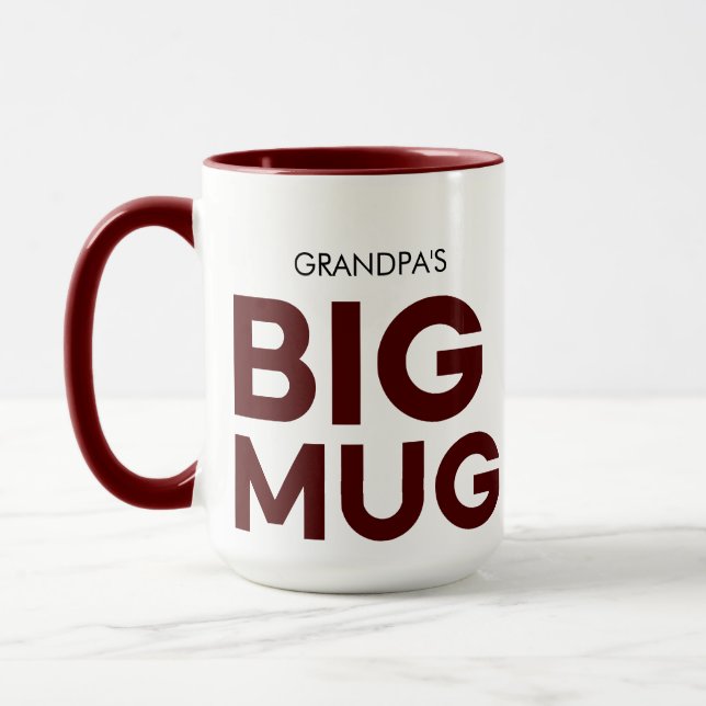 Brown Big Mug | Huge Mug | Grandather's (Left)