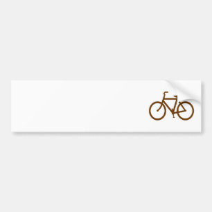 Brown Bike Bumper Sticker