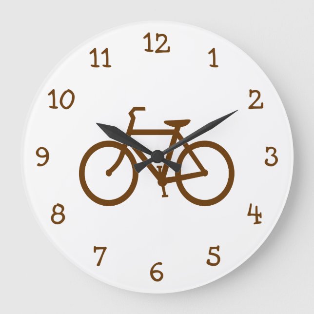 Brown Bike Large Clock (Front)